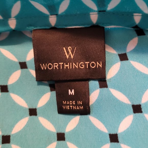 🍂 Worthington Blouse Geometric Print - Picture 6 of 7